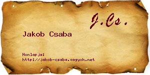 Jakob Csaba névjegykártya